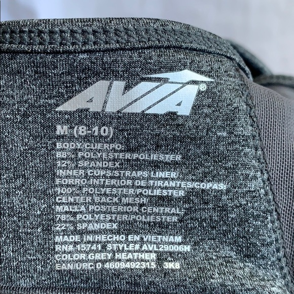 Avia | Padded Sports Bra Gray size Medium - Picture 3 of 4